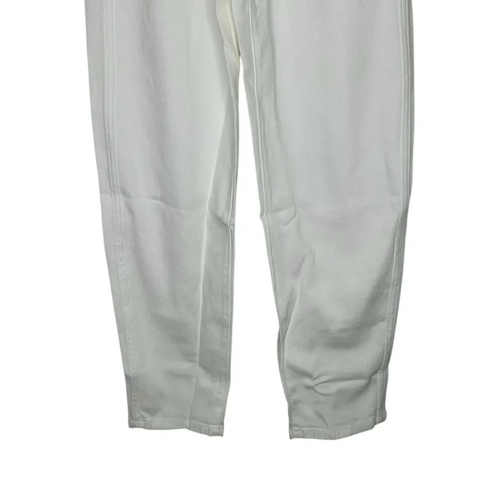 NWOT AYR Womens‎ The Beat Jeans 23 Barrel Leg Pockets Crop Tapered White - Picture 6 of 12